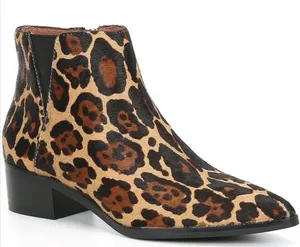 Antonio Melani Lavonnie leopard print haircalf block heel booties 7.5 thumbnail 1
