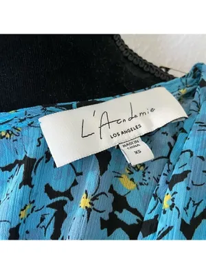 L’Academie Floral Coquette Romantic Boho Ruched Fairy Cocktail Mini Dress XS NWT thumbnail 3