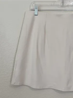 American Eagle Outfitters Cream Front Side-Slit Skort, Sz Large thumbnail 6