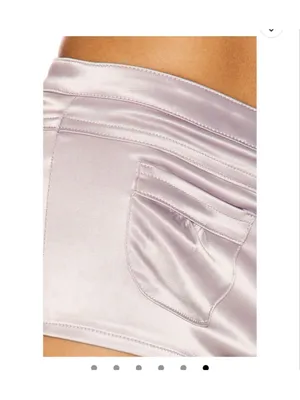 Jaded London Ballet Satin Mini Micro Short in Gray- Size US 2 thumbnail 4