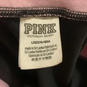 Victoria’s Secret PINK Leggings Elastic Waist Logo detail bottom Pink Black thumbnail 7