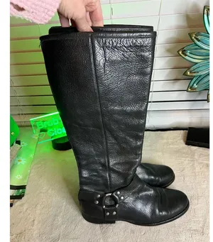 Frye Women's Phillip Harness Tall Riding Boots Black Size 8 B thumbnail 1