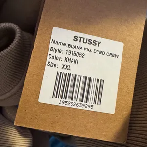 •Nwt• StüSsy Buana Pig. Dyed Khaki Crewneck • Xxl thumbnail 13