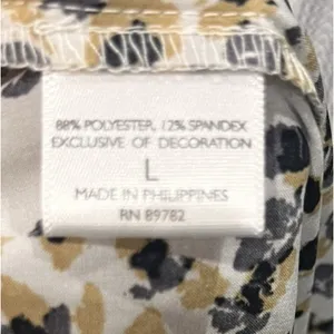 JOSIE NATORI Lounge Pull On Boho Patterned DRAWSTRING PANTS SIZE L thumbnail 4