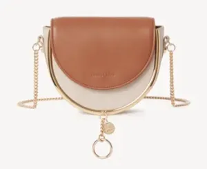See by Chloe Women Cowhide Mara Chain Strap Evening Leather Bag Cement Beige thumbnail 1