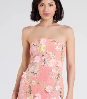 Long Formal Dress Sequin floral Multiple Size XS thumbnail 4