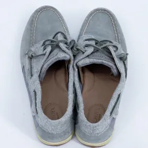 Sperry Top-Sider‎ Womens Grey Leather Suede Wool Boat Shoes STS82427 Size 9.5 thumbnail 6