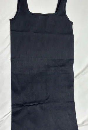Unbranded Black Ribbed Seamless mini dress Camisole Size S thumbnail 1