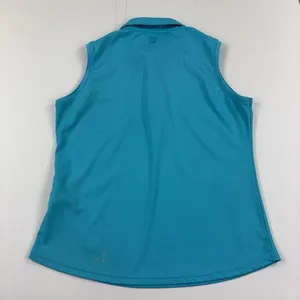 FootJoy Polo Shirt Womens XL Blue Sleeveless Golf Lightweight Polyester Top thumbnail 7