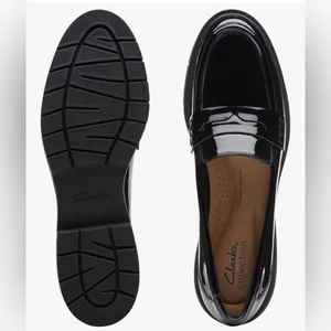 NEW Black Patent Clarks Westlynn Ayla Loafer Shoes 11 $95 thumbnail 5
