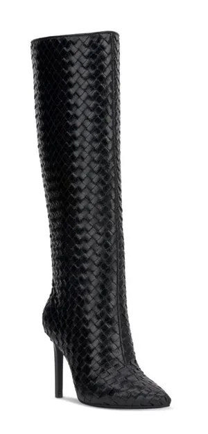 I.N.C. Women’s Savonia Heeled Boots in Black Woven, Size 8, NEW in Box thumbnail 1