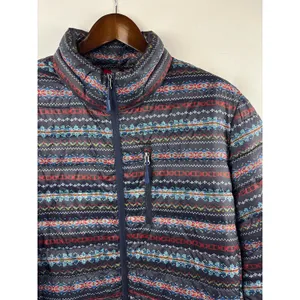 Women’s Club Room XL Navy Quilted Patterned Puffer Jacket thumbnail 2