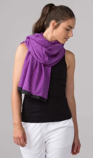 Lululemon Vinyasa Snap Scarf Womens Size OS Purple Activewear Yoga Wrap Scarf thumbnail 1