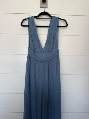 Lulu’s Women’s Small Blue Divine Muse Wide Leg Jumpsuit thumbnail 1