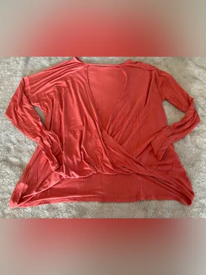 mts Coral Long Sleeve Lightweight Women's Top Size Medium Large Keyhole Back thumbnail 3