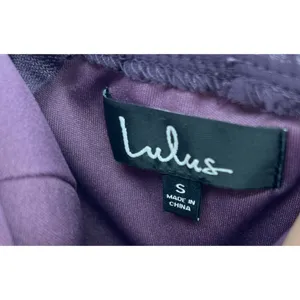 Lulu’s plum short formal dress NWT small halter layers flowy dance wedding party thumbnail 4