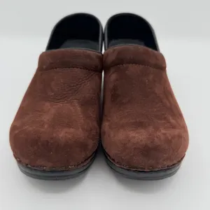 Sanita Original Danish Clogs Brown Nubuck Leather Slip On Mules EU 37 US 6.5 thumbnail 4