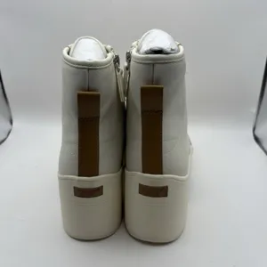 Dr Scholls‎ Time Off Up White Lace Up High Top Platform Boots Womens 10M thumbnail 3