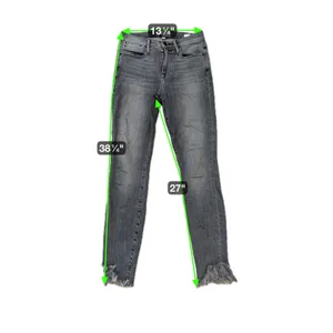 FRAME Womens Le High Skinny Raw Hem Jeans Size 25 Gray Punk Edgy Skater Grunge thumbnail 9