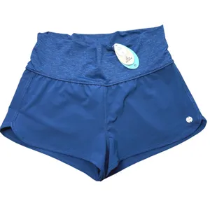 Prana Sunriver Board Swim Short Blue Womens M‎ UPF 50 Fold Over Waist Band NWT thumbnail 2