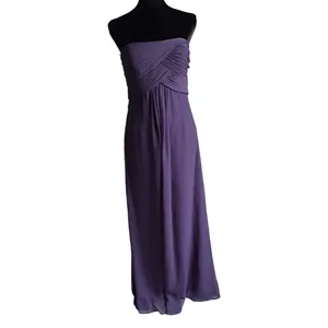 Vineyard‎ Collection Purple Strapless Chiffon Maxi Dress Romantic Bodice Size 8 thumbnail 2