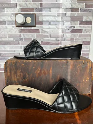 Nine West Lancie3 Quilted Wedge Sandals thumbnail 3