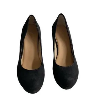 Women's American Rag Black Wedge Heels Size 8 thumbnail 1
