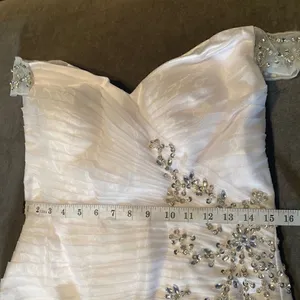 Women’s Wedding Dress with Side Design Ruffles & Corset Back Size 10 NWOT thumbnail 8