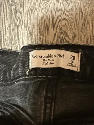 Abercrombie & Fitch Black The mom high rise jeans -size 26/2 thumbnail 8
