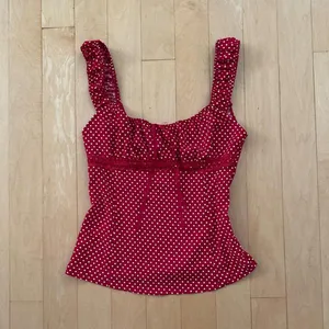 Princess Polly Garconne red polka tank top thumbnail 2