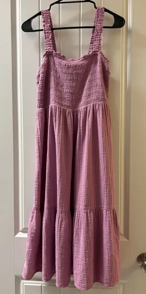 Gap midi lavender cotton sundress thumbnail 1
