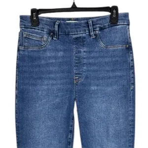 $98 Good American GA 3 (large) power stretch pull on slight flare jeans GLS478T thumbnail 8
