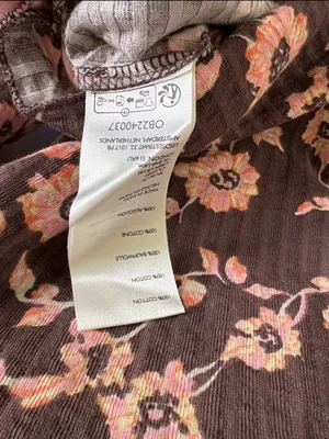 Like New Free People Tilly Brown Floral Crop Top Size XS Retail $78.00 thumbnail 7