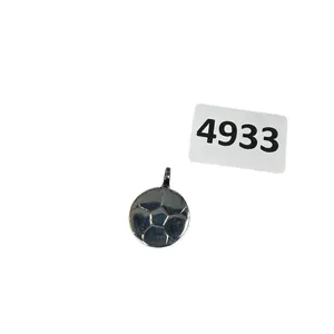 Sterling Silver Antiqued Soccer Ball Pendant thumbnail 5