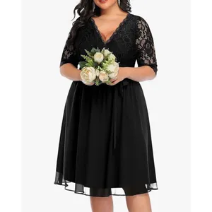 NEW Lace Chiffon Wedding Formal Cocktail Midi Dress 20W thumbnail 5