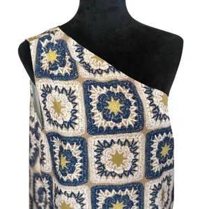 NWT Seven Wonders Rowena One‎ Shoulder Mini Dress XL Celestial Sun Patchwork thumbnail 8