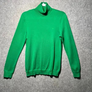 Lauren Ralph Lauren Green Cotton Turtleneck Sweater Womens Size‎ Medium LRL Logo thumbnail 7
