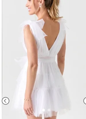 Francesca's judy tulle pearl tiered dress thumbnail 2