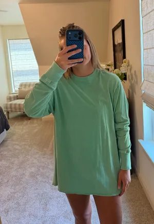 Aerie Green Long Sleeve Tee thumbnail 1