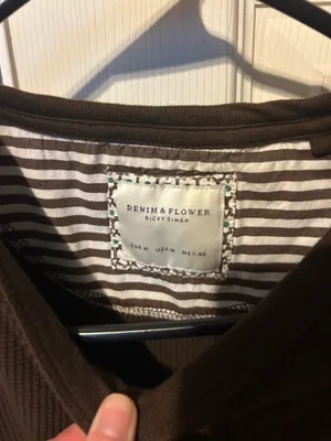 waffle knit brown long sleeve thumbnail 2