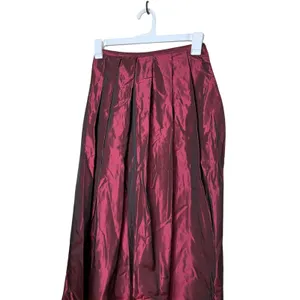 NWT Vintage Tofy‎ Burgundy Maxi Skirt Pleated Long Evening Formal Womens 8 thumbnail 2