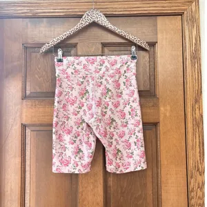 LOVESHACKFANCY X BANDIER Biker Shorts in Peony Garden Size Small thumbnail 3