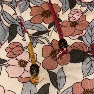 Entro Floral Print Maxi Dress Long Sleeve V Neck Bohemian Cottagecore Style‎ thumbnail 6