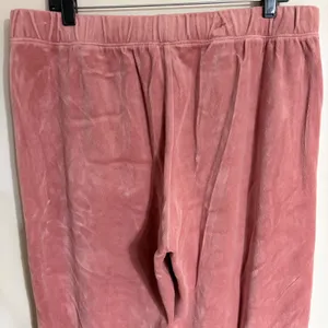 Banana Republic Womens Velour Joggers Pink Elastic Waist Lounge Pants Large thumbnail 7