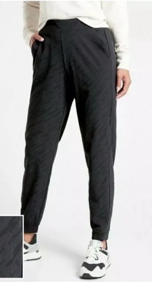Athleta Textured Brooklyn‎ Jogger Black Size 8 thumbnail 1