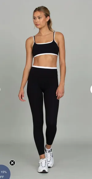 Gold Hinge Black Double Layer StrydeForm Leggings Set thumbnail 1