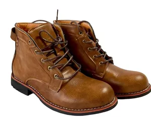 NWOT Retro Round Toe Ankle Boots Brown Size 8 thumbnail 1