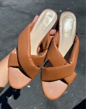 Women’s Lulus Braided heeled slides sandals mules open toe 8.5 thumbnail 1