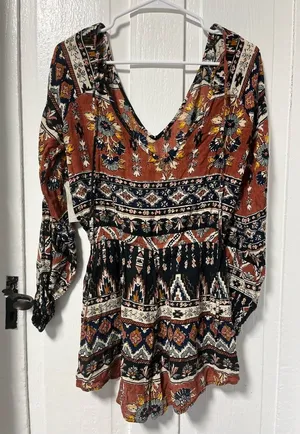 NWT Billabong Isle of the Heart long sleeve romper size medium thumbnail 1