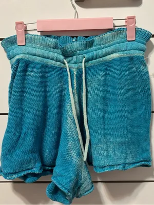 Free People Summertime Blues Knit Drawstring Shorts thumbnail 2